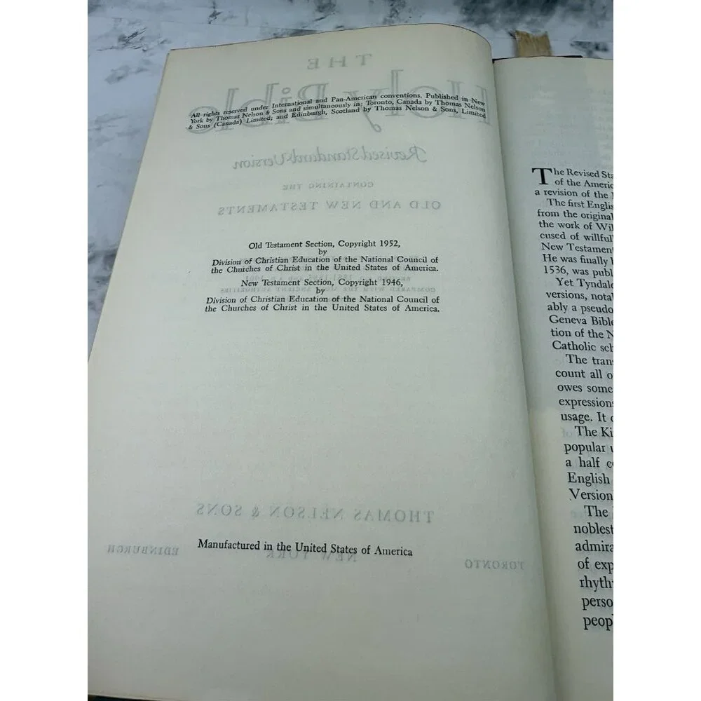 *Vintage HOLY BIBLE Revised Standard Version 1952 Thomas Nelson RSV